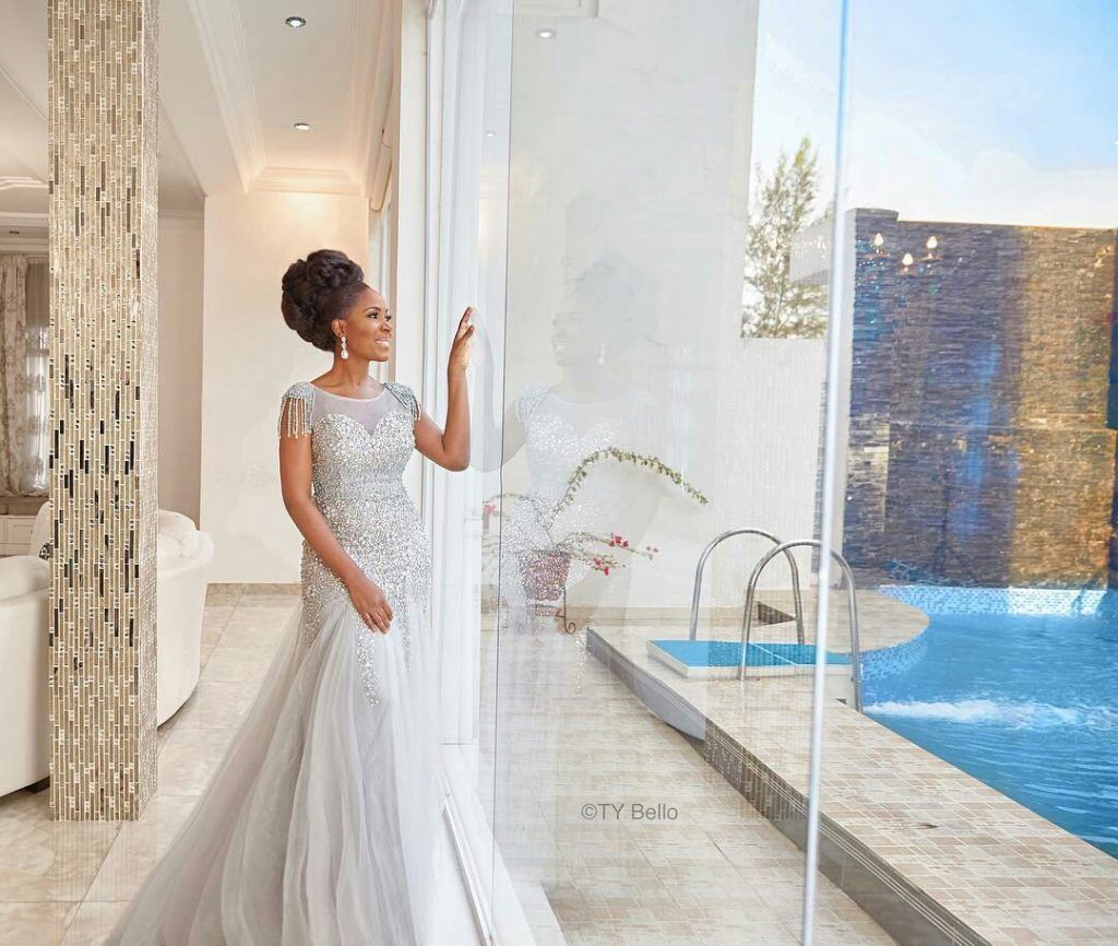 BRIDAL INSPIRATION: Linda Ikeji is a vision in these evening gowns.  