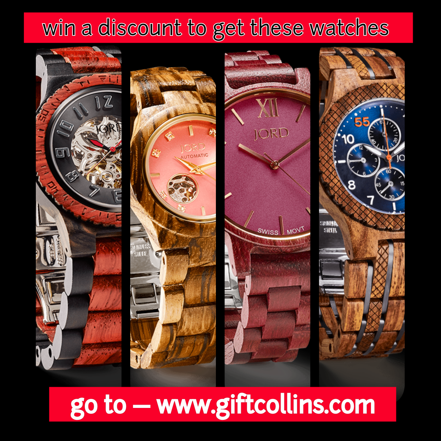 GIVEAWAY! GIVEAWAY! $50 DISCOUNT TO PURCHASE THESE LOVELY WATCHES. 