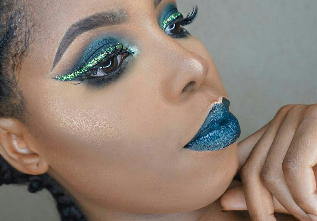 Makeup artist Lydia Stanley metallic makeup look