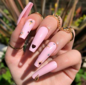 valentine day nail arts