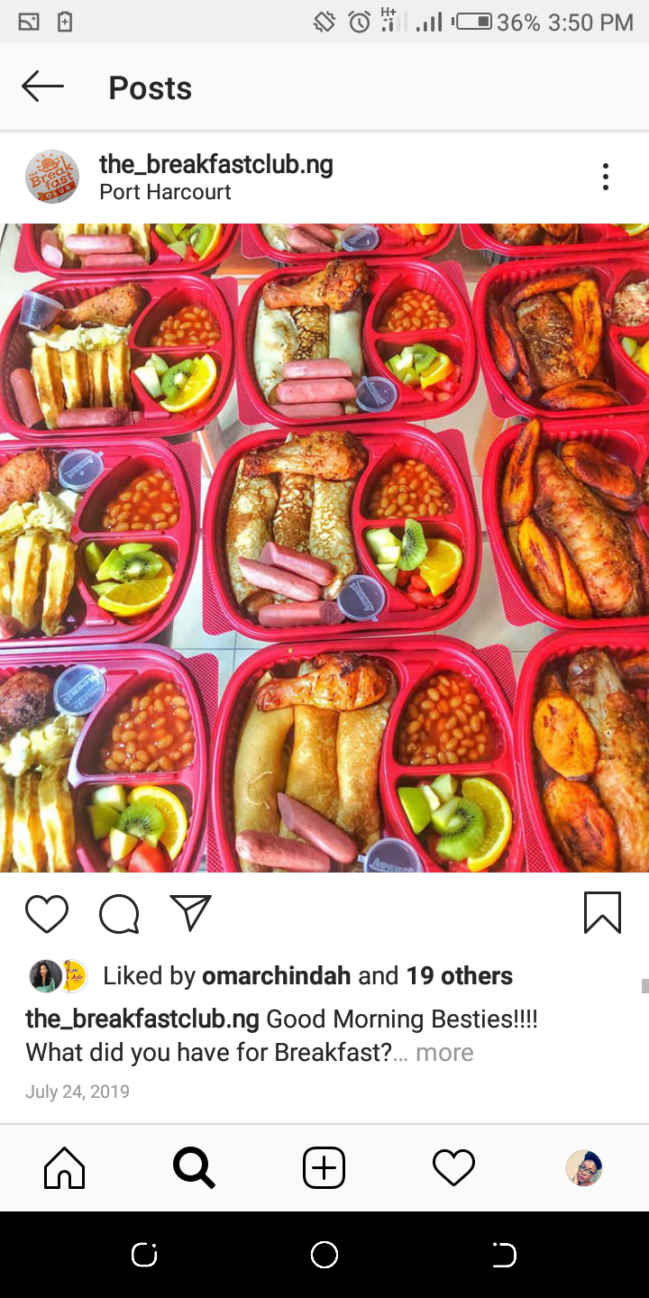 omar chindah | Buy breakfast in portharcourt