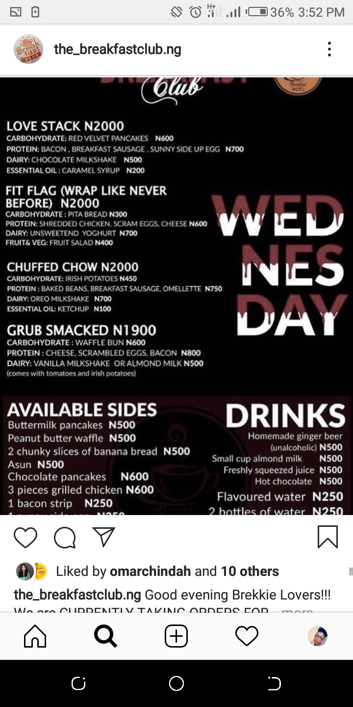 buy breakfast in Port-harcourt